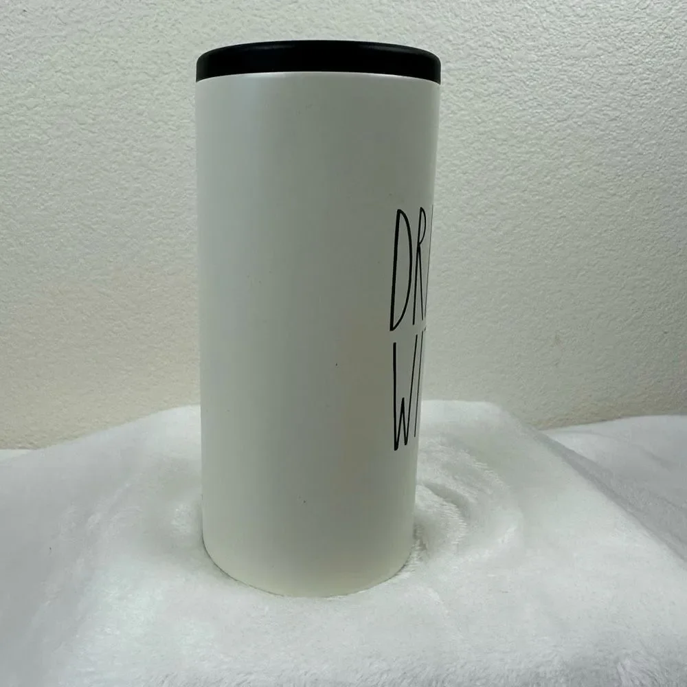 Rae Dunn Halloween DRINK UP WITCHES White Insulated Slim Can Cooler‎